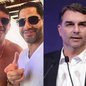 Foto de Flávio Bolsonaro ao lado de Luiz Felipe Mourão voltou ao centro das discussões após autorização do STF para acesso aos dados armazenados na conta em nuvem do investigado. - Imagem: Reprodução